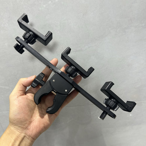 大号钳夹三脚架直播三机位手机夹多机位手机支架圆管固定夹蟹夹