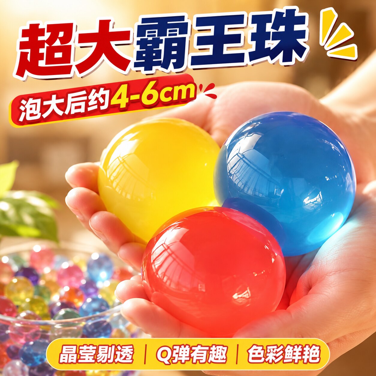 泡大珠海绵宝宝吸水珠霸王珠水宝宝玩具海洋宝宝水晶球水精灵无毒