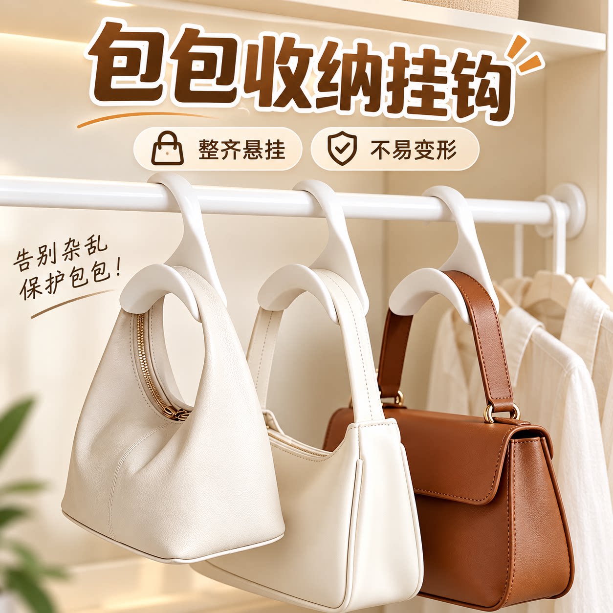 创意免打孔拱形挂钩衣柜多功能挂架包包挂袋领带丝巾帽子收纳神器