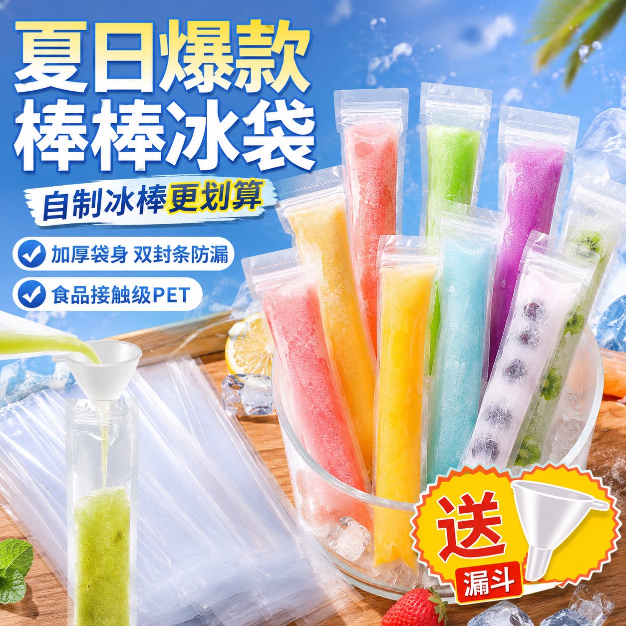 食品级一次性自制冰淇淋冰袋