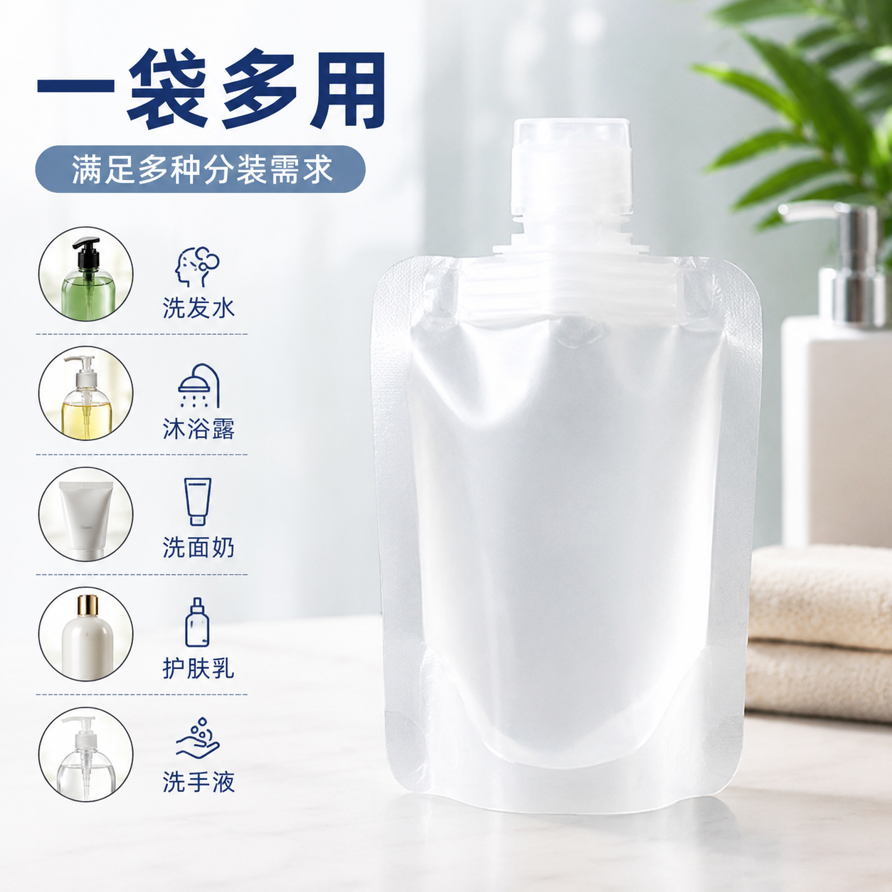 旅行便携洗漱化妆分装瓶袋套装