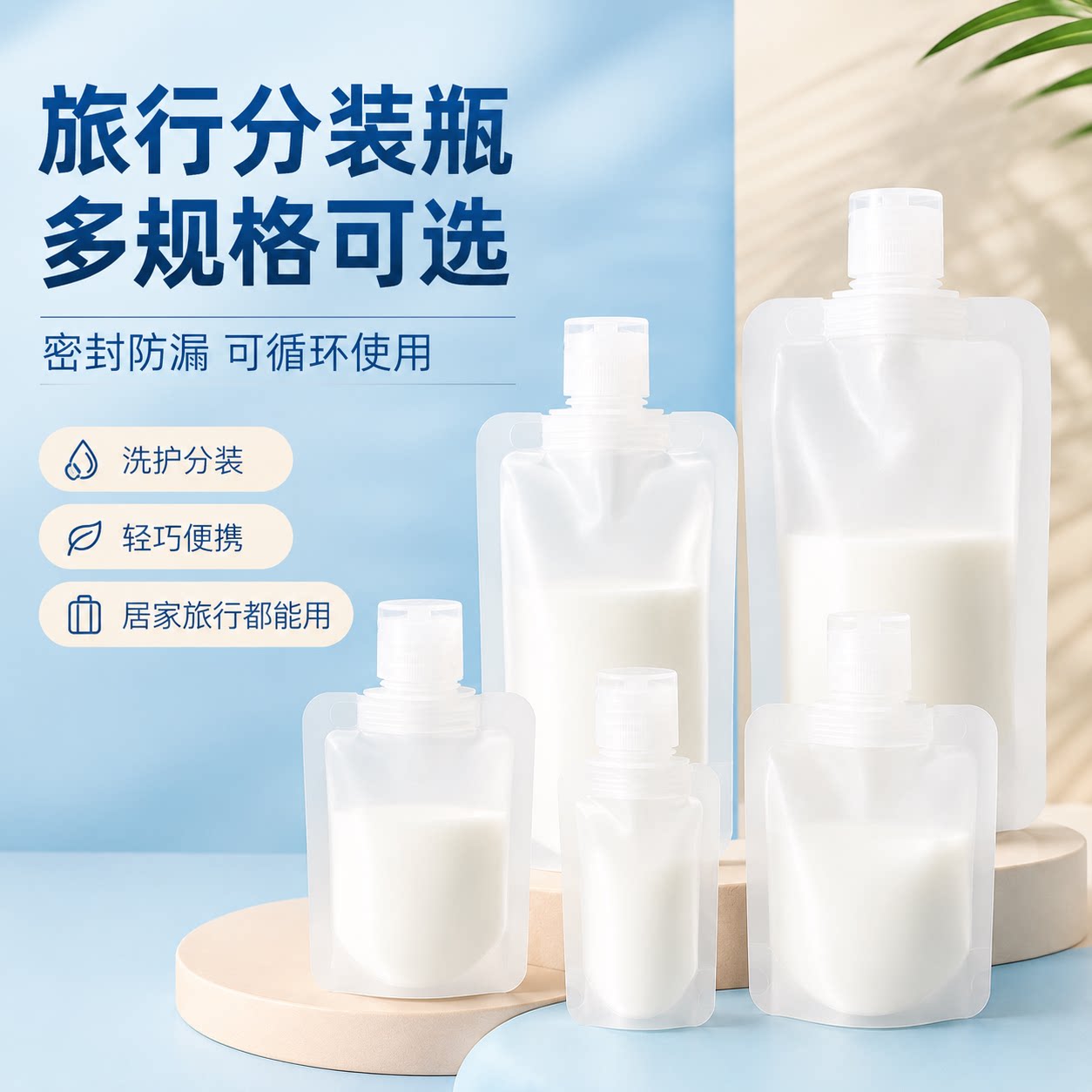旅行便携洗漱化妆分装袋瓶套装