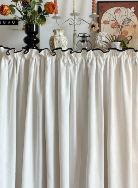 中古法式免打孔柜子书架遮挡帘置物架杂物魔术贴衣柜窗帘隔断门帘