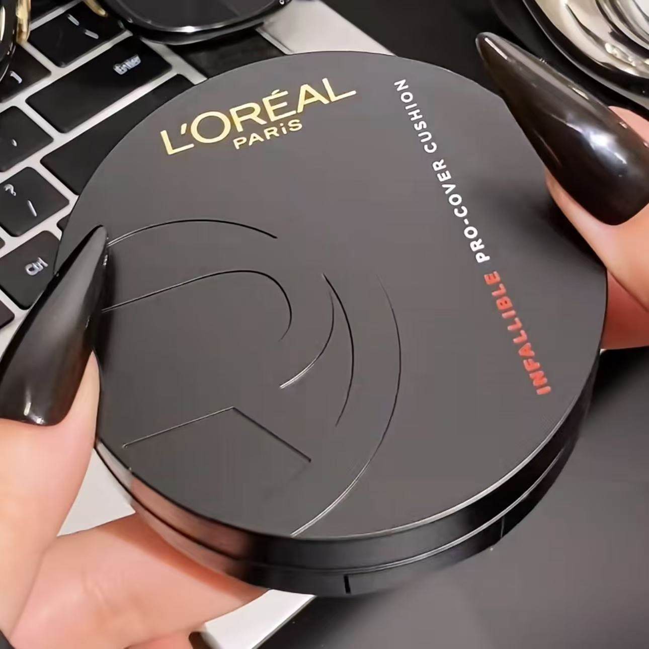 【保税】新版黑胖子气垫！欧莱雅恒放溢彩持色垫霜 轻薄哑光 宿星,彩妆/香水/美妆工具,气垫,淘宝优惠券,粉丝福利购,淘宝优惠卷