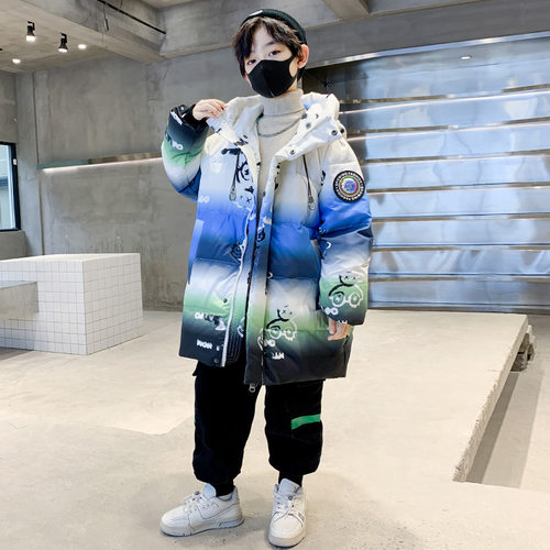 儿童装男童羽绒服冬季加厚白鸭绒2025新款中大童洋气保暖男童外套