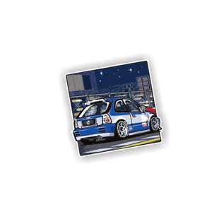 定制贴纸适用卡Honda Civic EK9汽车贴纸卡通车图案定制订做7410