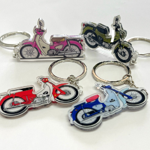 适用于幼兽SuperCub 幼崽C110摩托车钥匙扣双面个性定制挂件7272