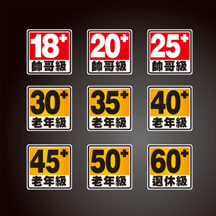 汽车贴纸适用于双面贴玻璃内成人级老年级岁数搞笑汽车车贴8283