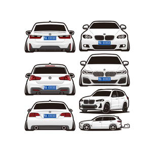 定制车贴适用于宝马3系 1系 X3 E92 5系 X5定制车贴6781