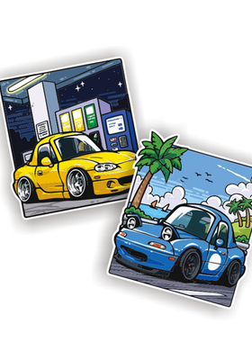 定制贴纸适用于马自达车贴定做图案文字mazda miata mx5 7406