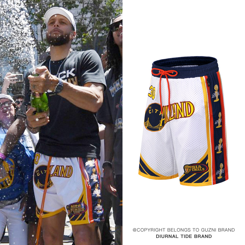 刺绣印花运动休闲篮球短裤