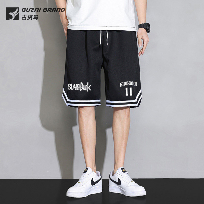 灌篮高手短裤男流川枫三井寿湘北球服训练篮球裤美式运动五分裤子