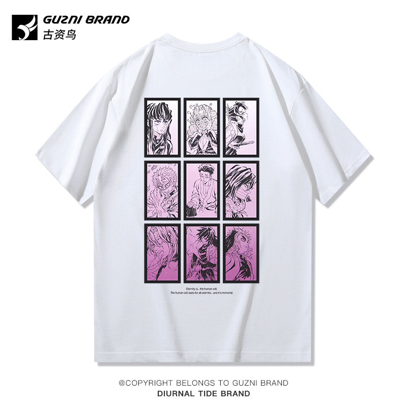 鬼灭之刃柱展T恤联名动漫周边衣服日系二次元宽松纯棉男女短袖潮