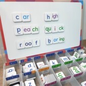 英文字母磁力英语儿童自然拼读卡片磁铁教具磁性冰箱益智小学早教