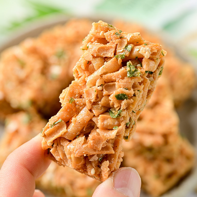 台湾特产明奇三星葱南瓜酥白胡椒味古早味植物五辛素休闲茶点零食