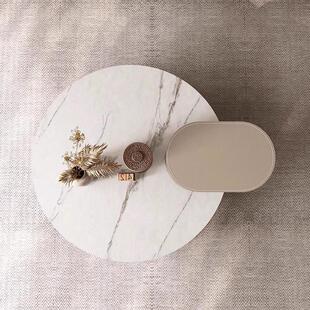 极简实木茶几客厅升降小户型家用现代高级感设计师旋转小茶几 意式