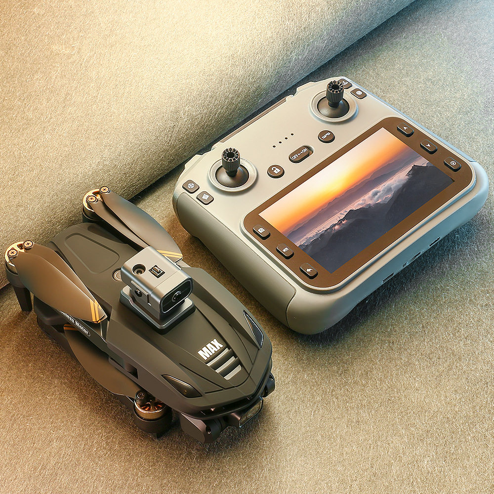 V168 MAX带屏控无刷无人机航拍飞行器GPS自动返航遥控飞机Drone