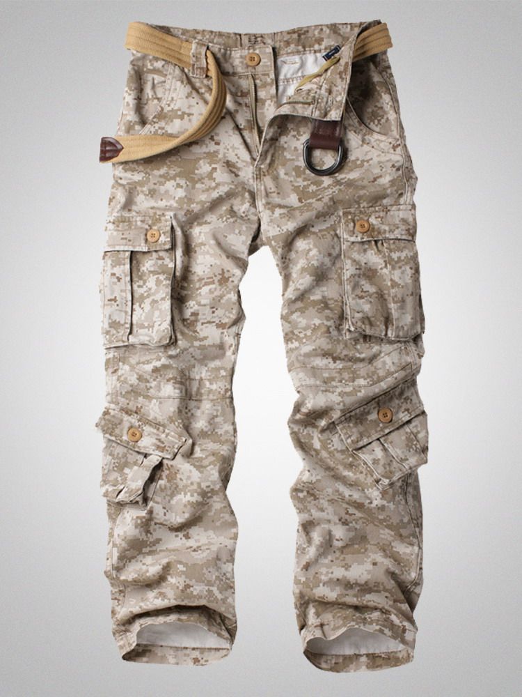 美式迷彩裤男长裤宽松直筒多口袋工装裤户外休闲裤潮军事运动大码