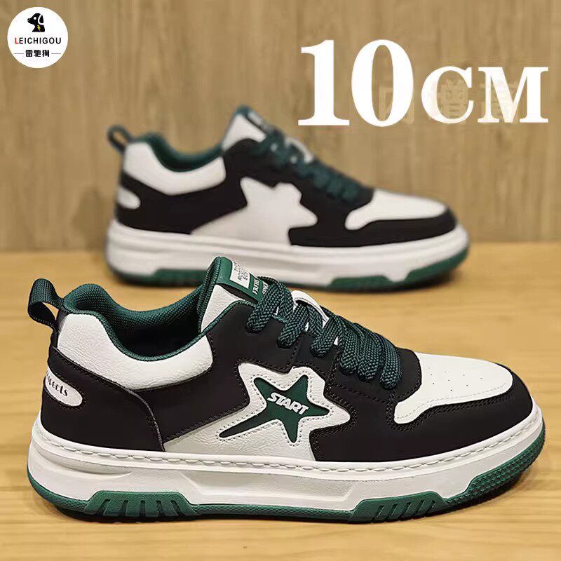 莆田高级感运动板鞋厚底内增高男鞋10cm春季新款小众原创运动潮鞋