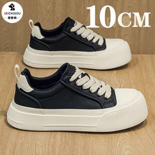 春季 翘头休闲板鞋 经典 包头百搭运动潮鞋 10cm 男士 内增高男鞋 增高鞋