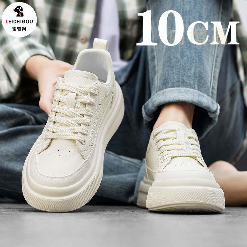 男士增高鞋厚底休闲百搭小白鞋男春季透气运动板鞋内增高男鞋10cm