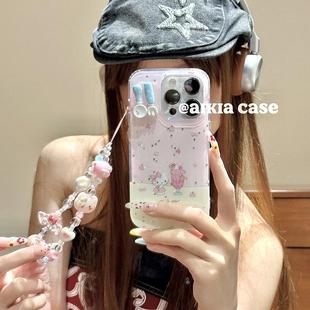 30可爱猫咪冰淇淋餐具勺40i X20 畅玩50plus软女 80GT手机壳70se 链条手绳适用华为荣耀100女90华为magic6pro