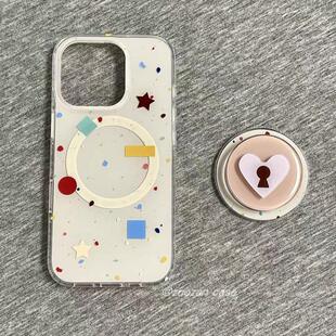 8pro磁吸支架7Se 97手机壳neo10 Z6女U3 Z1软套 彩色泼墨几何方块五角星适用vivoiQOO12 5e全包Z5x新品 11s