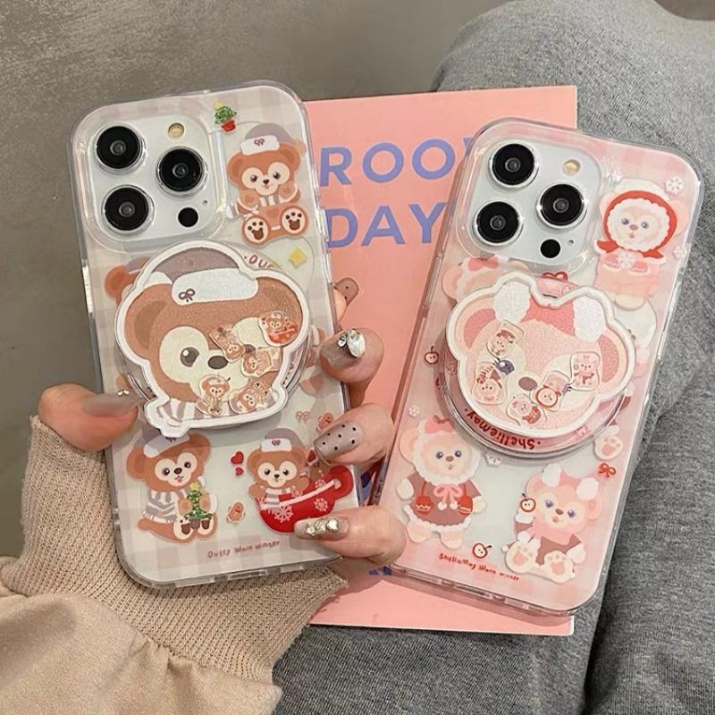 磁吸支架适用opporealmeGT5pro/neo9/6se手机壳V50/11/GT3女款8可爱雪莉玫达菲熊饼饼Q2/5i真我x7pro新23软z4