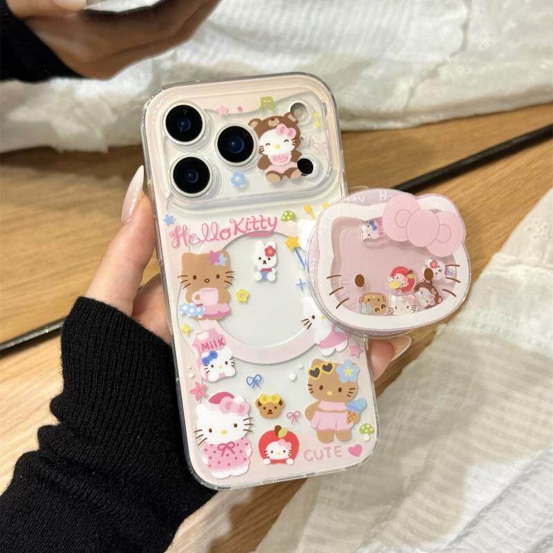 磁吸支架适用oppoA3/reno10/4se手机壳findx7/5pro韩风可爱围边黑白皮猫A56/32/a57女K11x/97/93s软套8国际版