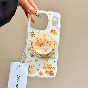 8pro磁吸支架7Se 5x全包Z1软13s 可爱枫叶松鼠小鹿斑比适用vivoiQOO12 97手机壳neo10 5e个性 Z6女款 11s