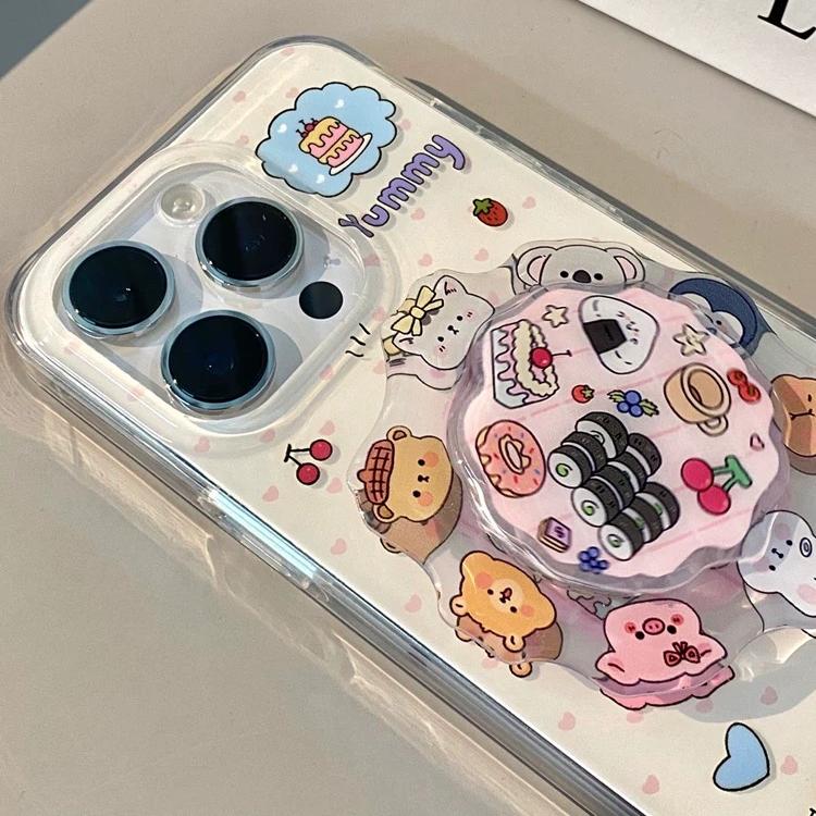 ins可旋转支架适用vivoiQOO12/11s/10/97手机壳neo9/8pro卡通趣味7Se/Z8/Z6可爱U3/5e小动物Z5x/Z1x少女款软