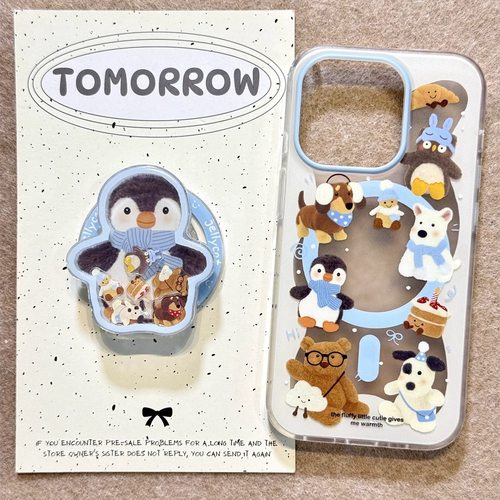 磁吸流沙支架适用oppoA3/reno10/4se手机壳findx7/5pro可爱jellycat小熊A56/32/57企鹅K11x/97/93s/8软套女款