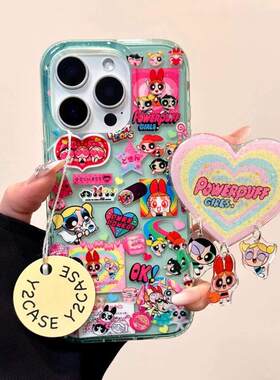 满屏闪粉飞天小女警适用华为nova12/U/9磁吸支架8SE新品MATE50/40e手机壳Pura70ultra软套防摔60畅享13女款