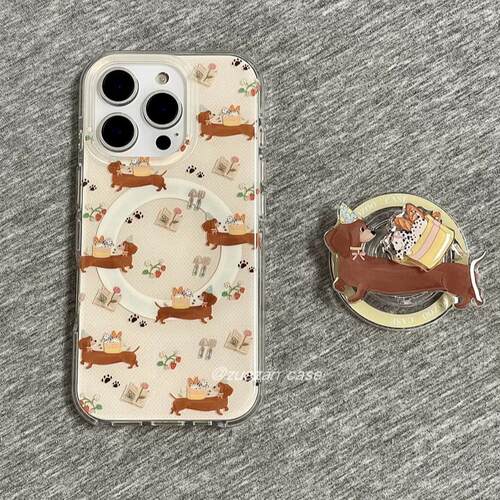 适用meizu18pro魅族21note无界版9可爱满屏书本花朵腊肠狗6plus/T谷歌20磁吸支架17全包X传音tecno女INFINIXH