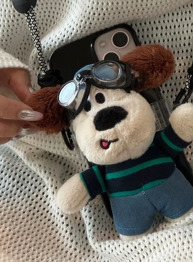 亮黑色适用iQOOneo7/Z5手机壳12毛绒小狗neo6se/8/9全包U3X/U斜挎挂绳iQOO11防摔10pro新款Z6x可爱秋冬纯色套