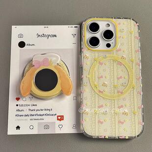 36条纹化妆镜子A16饼饼S20手机壳A22 56国际版 S21fe软54 Note20 磁吸支架适用三星S25ultra A71女款