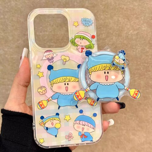 磁吸支架适用oppoA3/reno10/4se手机壳findx7/5pro魔法咪路咪路动漫A56/32/a57女款K11x/97/93s软套8全包卡通