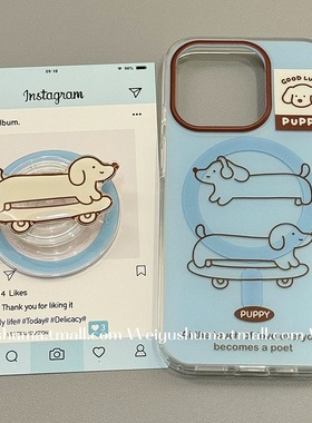 磁吸支架适用oneplus11/2一加12手机壳ace竞速版1+ACE5V蓝滑板车腊肠狗狗卡包8t/10/9女7TPRO/9RT/6t软13至尊