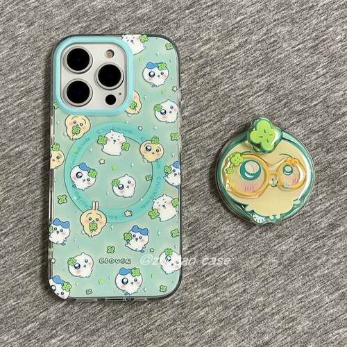 磁吸支架适用oneplus11一加12手机壳ace竞速版1+ACE5V满屏四叶草吉伊卡哇8t/10/9女7TPRO/9RT/6t软NordCE13