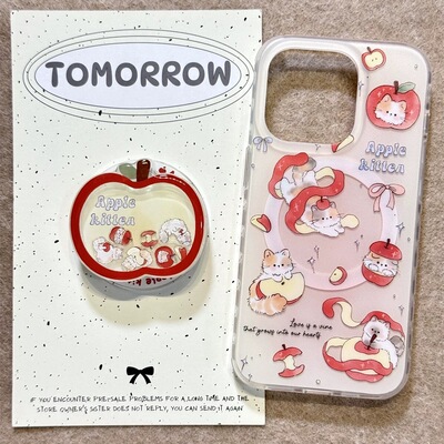 摇摇乐磁吸支架适用oppoA3eno10/4se手机壳findx7/5pro红苹果猫咪链条A56/32/57新品女K11x/97/93s/8软套新