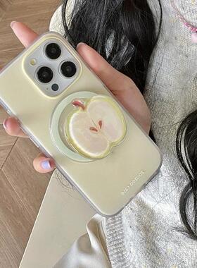 磁吸支架适用小米14/13U夏日清新10手机壳红米Turbo3看剧神器青苹果k70/60/note12t/civi4pro女款k40S/50软套