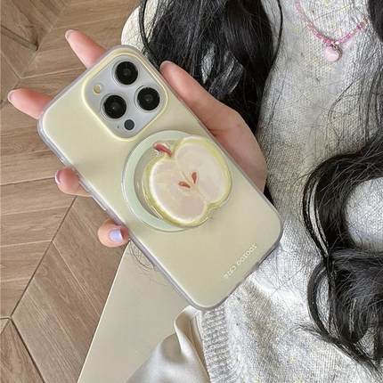 磁吸支架适用小米14/13U夏日清新10手机壳红米Turbo3看剧神器青苹果k70/60/note12t/civi4pro女款k40S/50软套