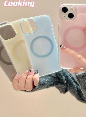 ins磁吸渐变适用oppoA3/reno10/4se手机壳findx7/5pro马卡龙色A56/12/57纯色个性K11x/97/93s/58软套简约女款