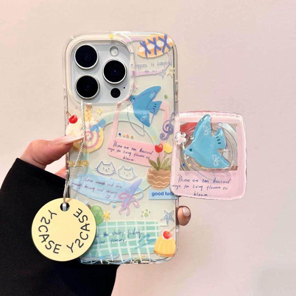 磁吸支架适用小米15/13U田野风涂鸦燕子秋K80+手机壳红米Turbo3国际版k70/60/note12t/civi4pro软套poco女50e