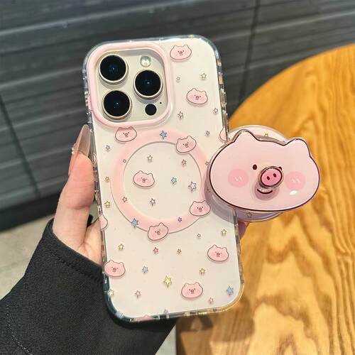 磁吸支架适用华为pocket2折叠屏mateX6手机壳p50三星zflip3/4/5腮红VIVOX鼻子v荣耀粉小猪oppofindn3flip软女