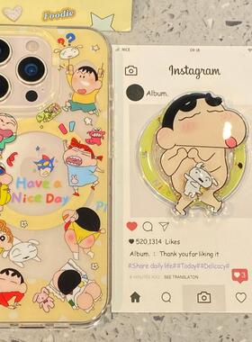 日系可爱卡通蜡笔小新适用华为nova12/U/9磁吸支架8SE新品MATE50/40e手机壳Pura70ultra软套防摔60畅享13女款