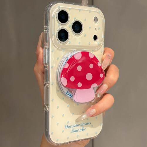 磁吸支架适用oppoA3/reno10/4se手机壳findx7/5pro简约波点小众红色蘑菇A56/32/a57女K11x/97/93s软套8国际版
