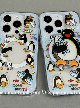 磁吸支架适用oppoA3eno10/4se手机壳findx7/5pro呆萌摸鱼企鹅A56/32/a57女款保护K11x/97/93s软套8全包新品