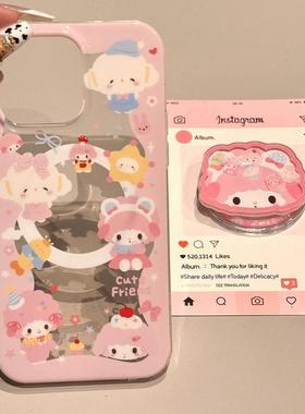 磁吸支架适用小米15/13U粉摇摇乐小羊宝宝K80+手机壳红米Turbo3国际版k70/60/note12t/civi4pro软套poco女50e