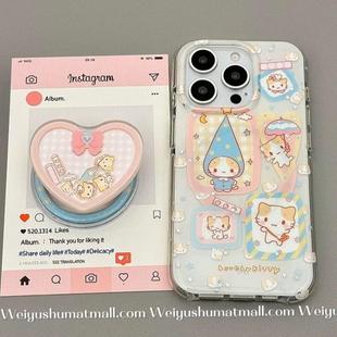 5pro软萌插画棉花糖小猫咪A56 a57女K11x 磁吸支架适用oppoA3 93s软套8国际版 4se手机壳findx7 reno10